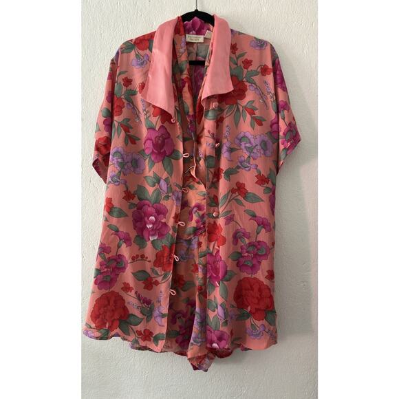 Vintage Victoria’s Secret Gold Label 3-Piece Lingerie Sleep Set Floral PS| LG - Picture 2 of 16